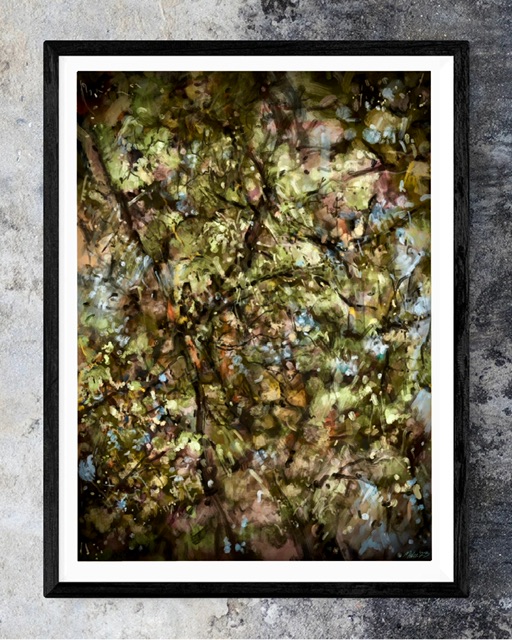 Ethereal abstract painting of branching synapses, dancing light and connecting neurons 